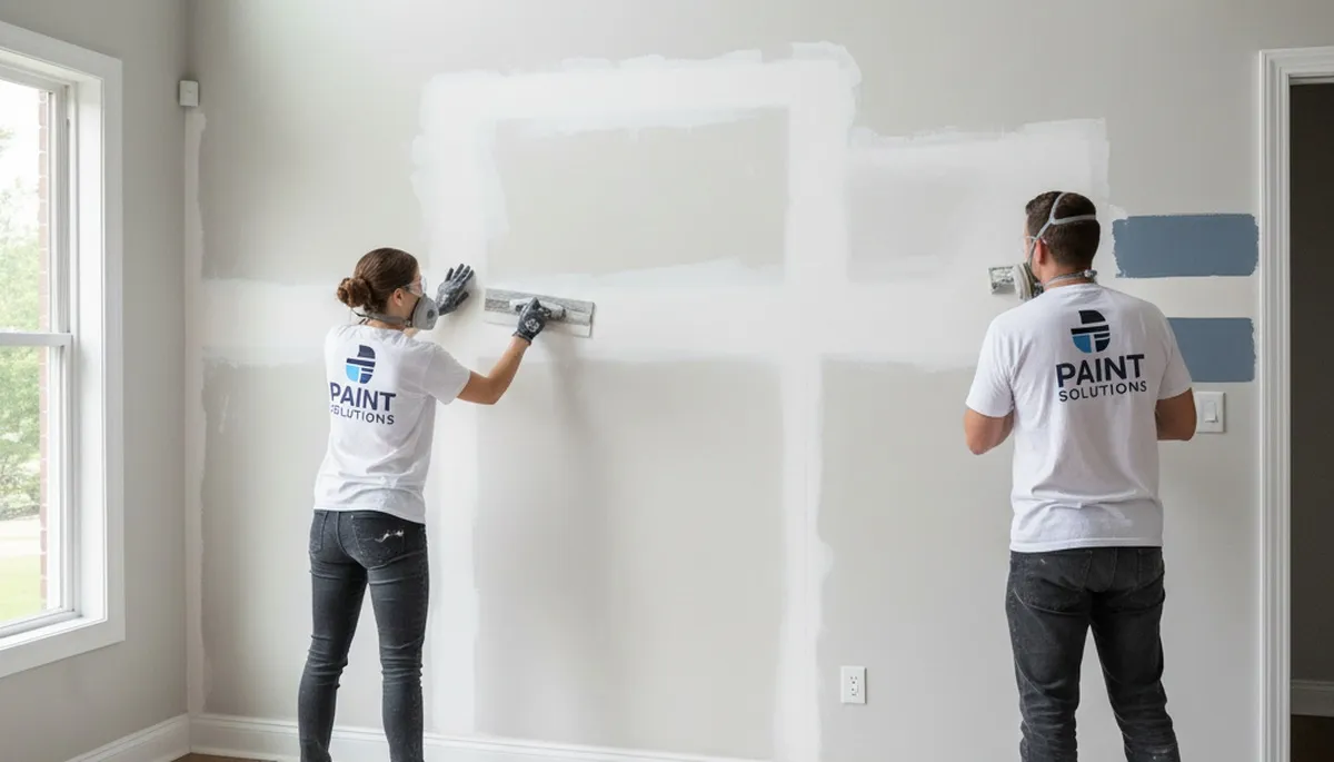 Professional drywall repair and wall restoration in Louisville KY home by expert house painters