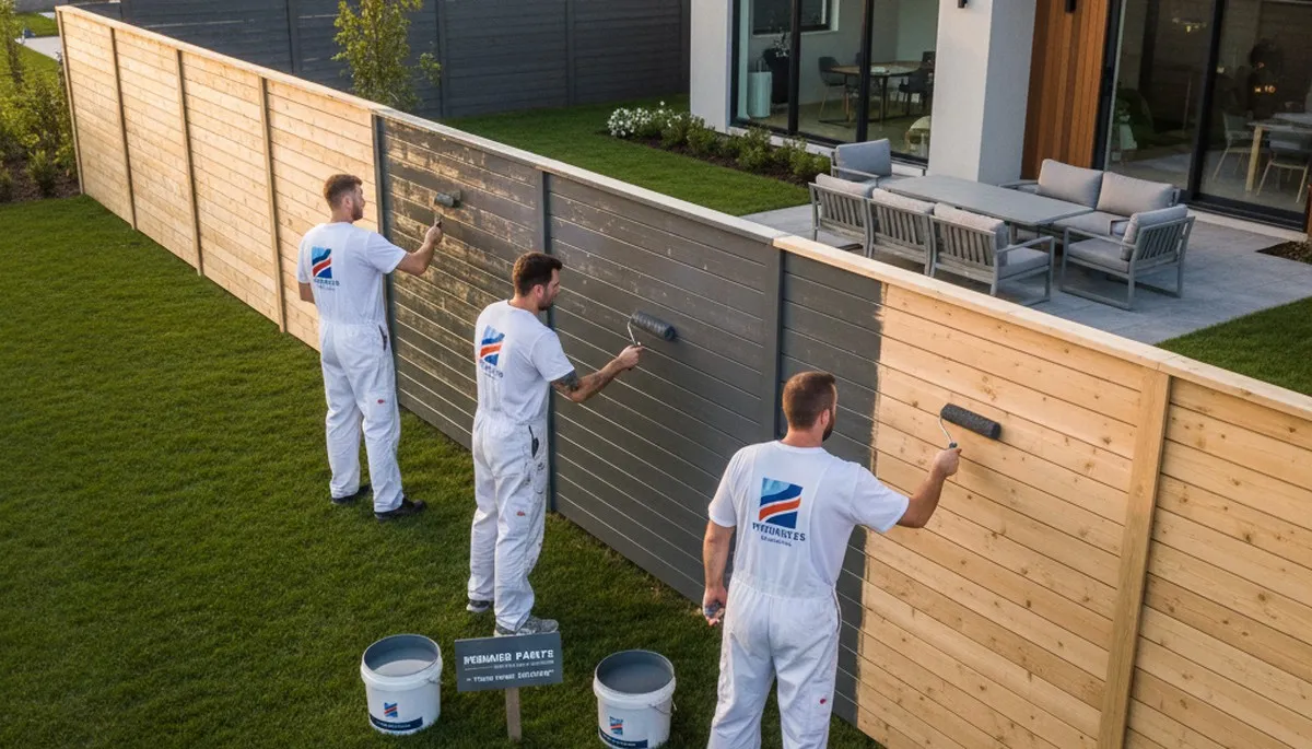 Professional fence painting service in Louisville KY enhancing wood protection and curb appeal